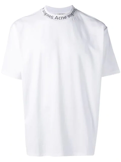 Shop Acne Studios Navid Crew Neck T-shirt In White