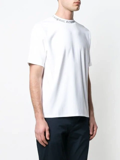Shop Acne Studios Navid Crew Neck T-shirt In White