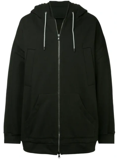 Shop Wooyoungmi Hooded Zip Jacket - Black