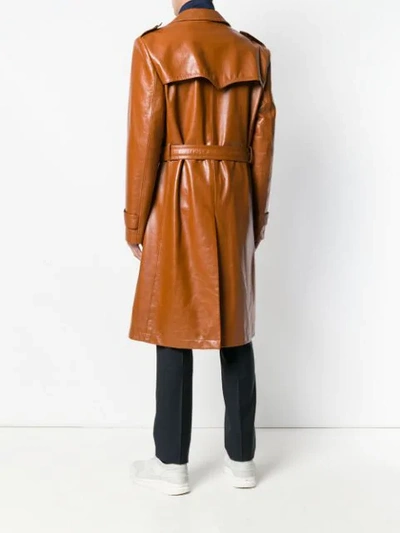 Shop Maison Margiela Double-breasted Boxy Coat In Brown