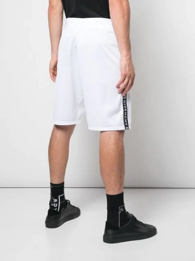 Shop Givenchy Classic Jersey Shorts In White ,black