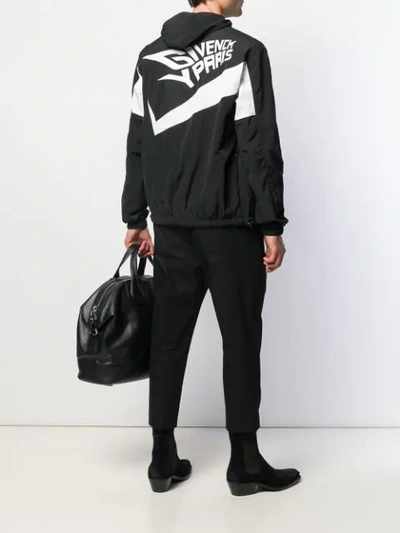 Shop Givenchy Rear Logo Bomber Jacket In Black