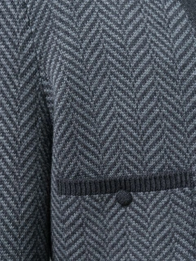 Shop Thom Browne 4-bar Stripe Cardigan In Grey