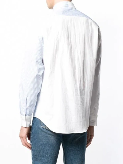 Shop Jw Anderson Panelled Striped Shirt In White