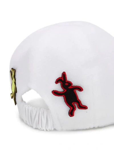 Shop Marni Dance Bunny Baseball Cap In White