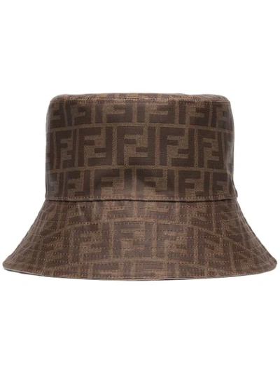 Fendi Cappello In Tessuto Tecnico Con Logo Ff In Brown | ModeSens
