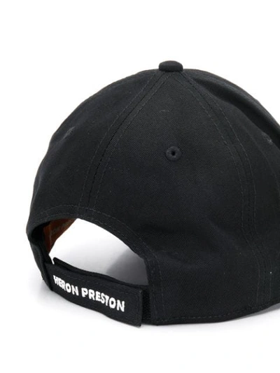 Shop Heron Preston Dot Patch Cap In Black