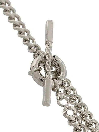 Shop Dsquared2 T-bar Chain Necklace In Silver