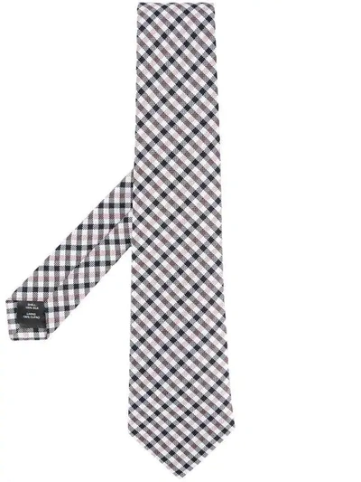 Shop Gieves & Hawkes Classic Checked Tie In Multicolour