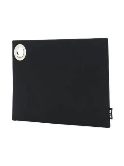 Shop Msgm Contrast Logo Wallet In Black