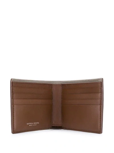 Shop Bottega Veneta Intrecciato Bifold Wallet In Brown