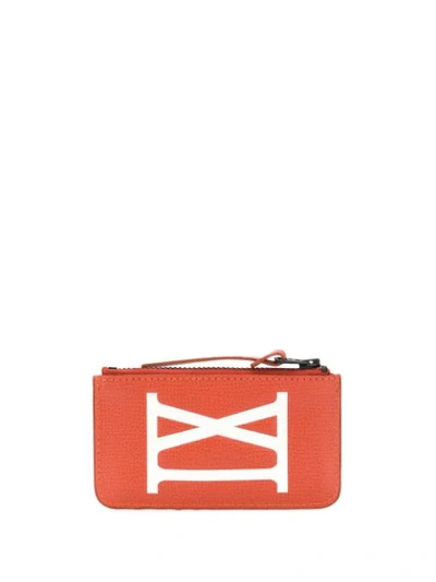 Shop Ami Alexandre Mattiussi Zipped Cardholder In Orange