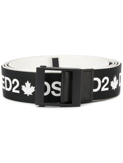 Shop Dsquared2 Logo Strap Belt In Black