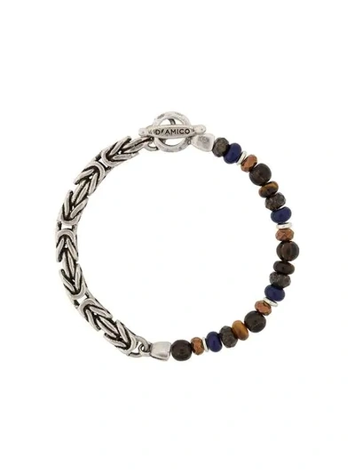 Shop Andrea D'amico Half Beaded Bracelet - Metallic