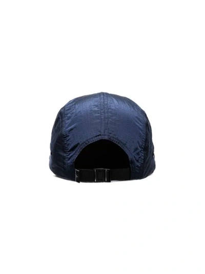 Shop Stone Island Blue Logo Embroidered Patch Hat