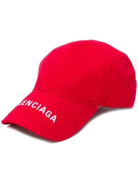 balenciaga embroidered cotton baseball cap