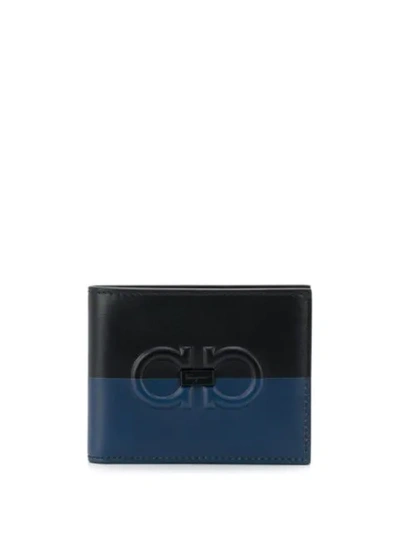 Shop Ferragamo Gancini Wallet In Blue