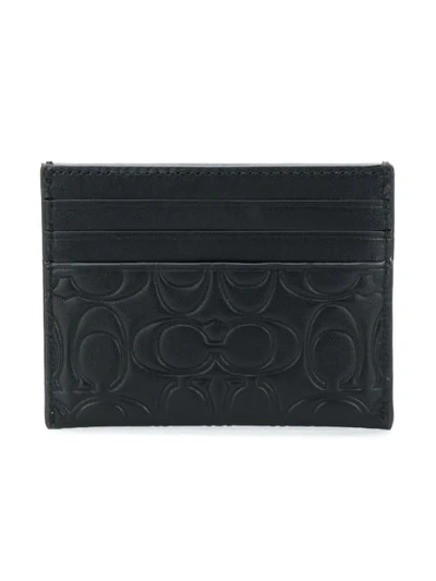 Shop Coach Signature Cardholder In Black