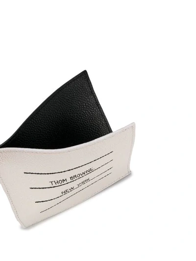 Shop Thom Browne Paper Label Cardholder In White