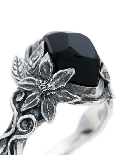 Shop Lyly Erlandsson Aria Ring - Silver/black