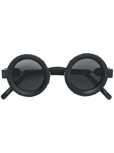 Shop Kuboraum Round Sunglasses In Black