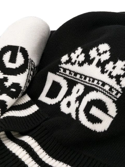 Shop Dolce & Gabbana Logo Print Scarf In Black