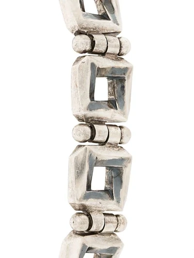 Shop Northskull Square Link Bracelet In Metallic