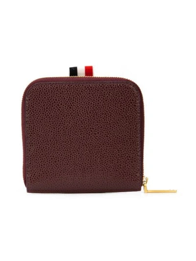 Shop Thom Browne Square Wallet In Red