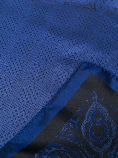 Shop Etro Paisley Embroidered Scarf - Blue