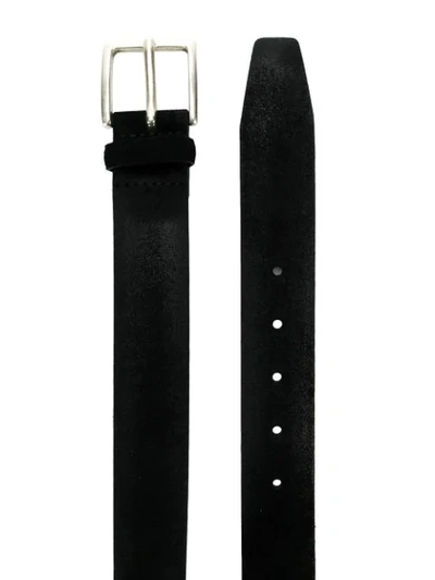 Orciani Lightly Distressed Medium-width Belt In Black