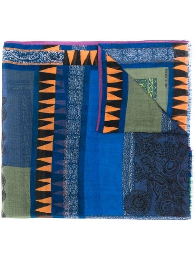 Shop Etro Paisley-print Scarf - Blue