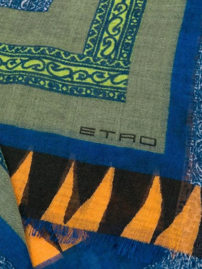 Shop Etro Paisley-print Scarf - Blue