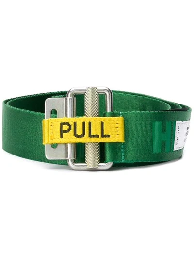 Shop Heron Preston Pull Belt In Green