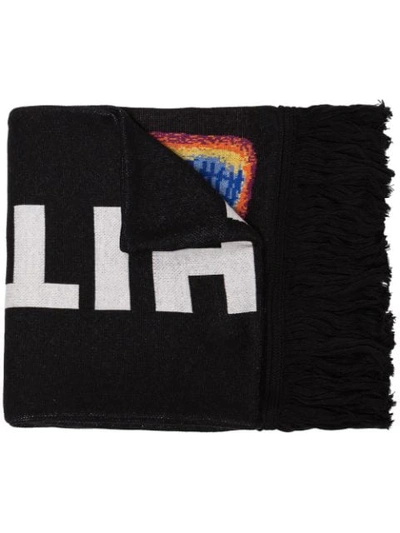 OFF-WHITE THERMO SCARF - 黑色