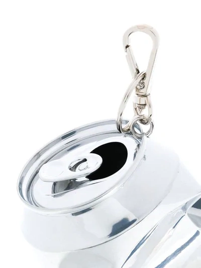 Shop Raf Simons Can Keyring In Silver