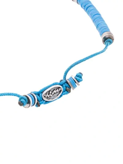 Shop M Cohen Beaded Colour-block Bracelet In Blue