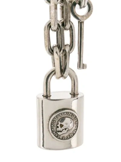 ALEXANDER MCQUEEN PADLOCK KEYRING - 银色