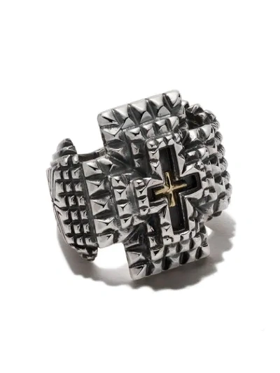 Shop Natural Instinct Roots Of The Cross Ring In Silver