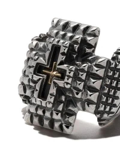 Shop Natural Instinct Roots Of The Cross Ring In Silver