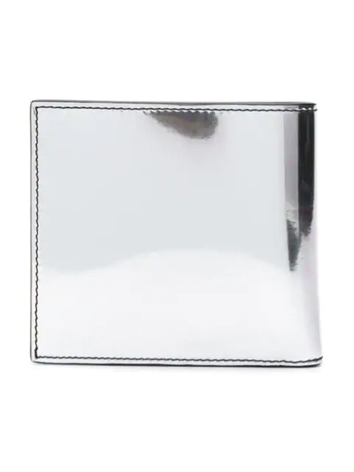 Shop Alexander Mcqueen Mirrored Star Bifold Wallet In Silver