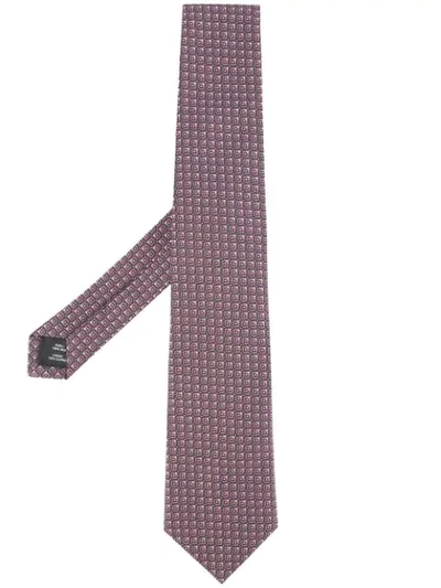 Shop Gieves & Hawkes Embroidered Tie In Multicolour