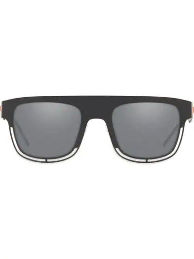 Shop Dolce & Gabbana Dg Logo Sunglasses In Black