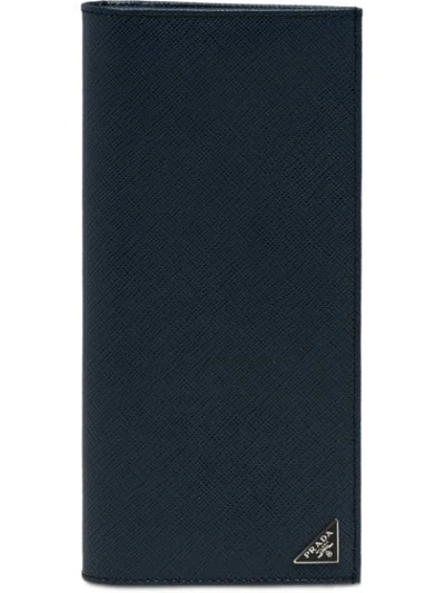 Shop Prada Document Holder In Blue