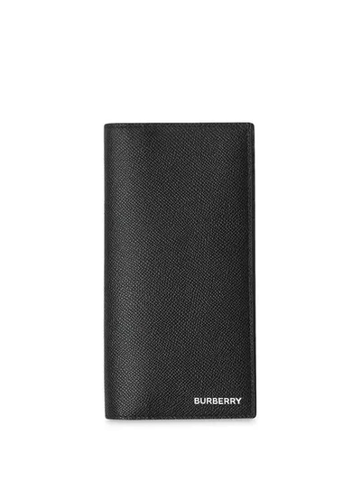 Shop Burberry Grainy Leather Continental Wallet In Black