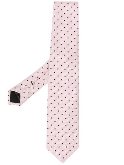 Shop Hugo Boss Polka Dot Tie In Pink