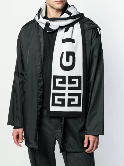 Shop Givenchy 4g Logo Scarf In Black