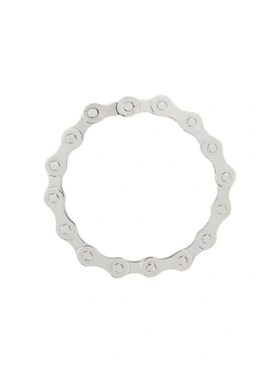 Shop Burberry Bicycle Chain Palladium In Silver