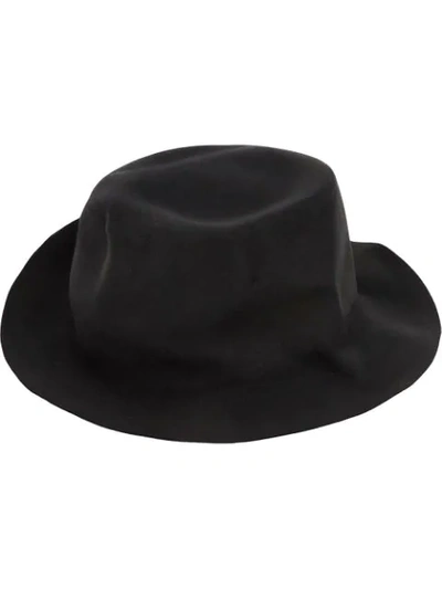 Shop Horisaki Fedora Hat In Black