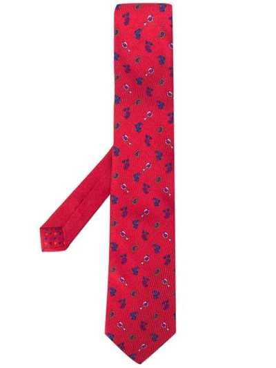 Shop Etro Paisley Tie In Red