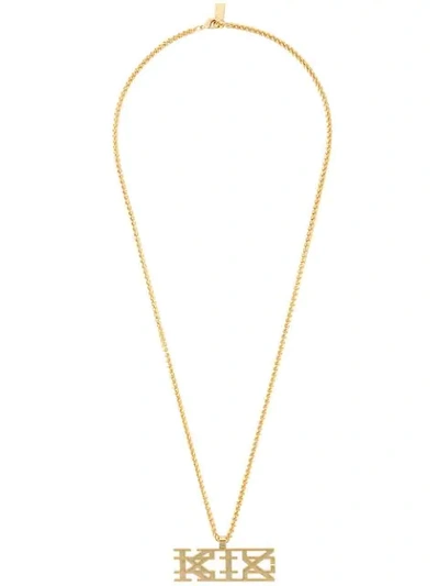 Shop Ktz Logo Chain Necklace In Metallic